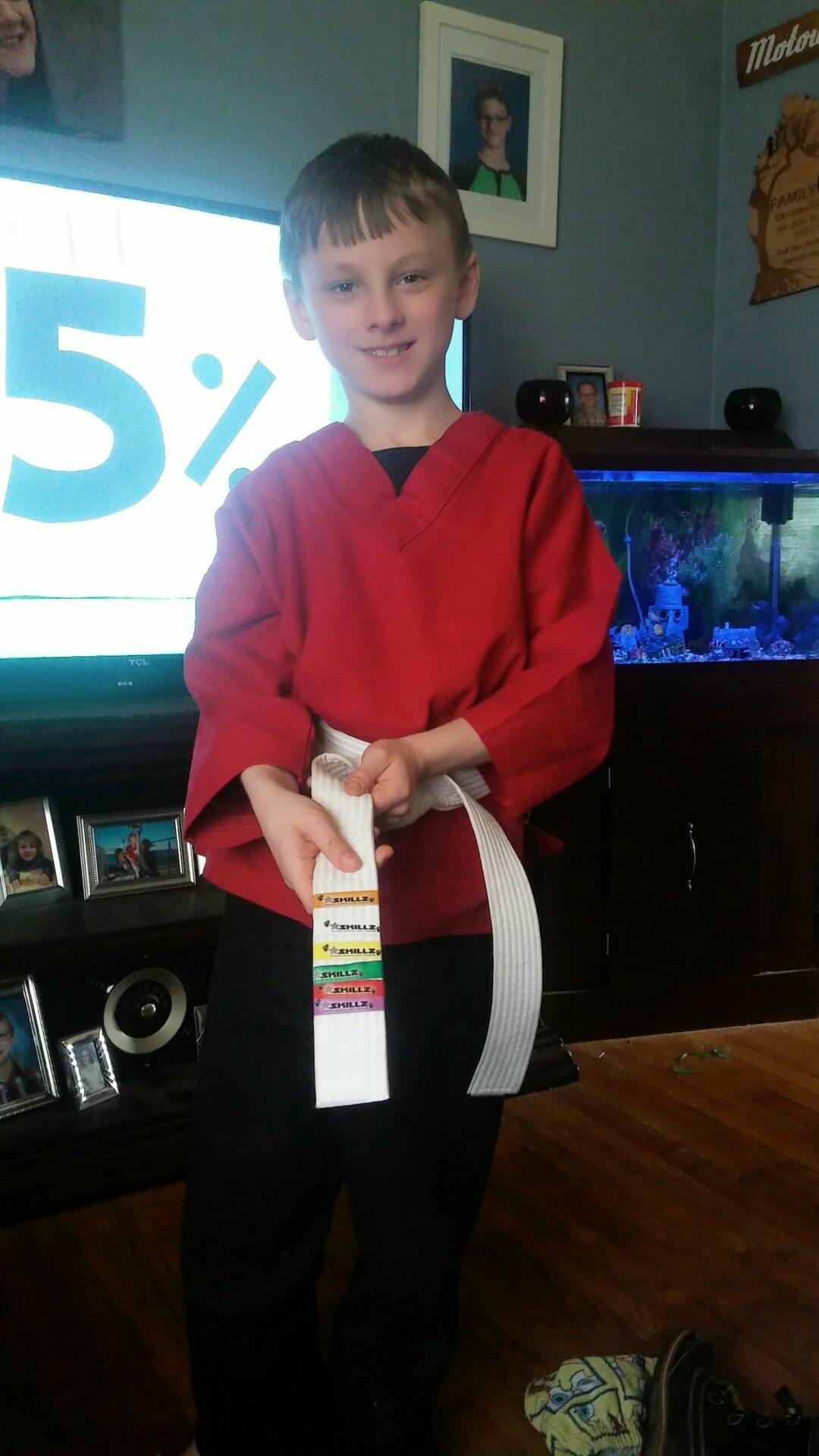 Kaden Beltz as a White Belt at Mastery Martial Arts Troy