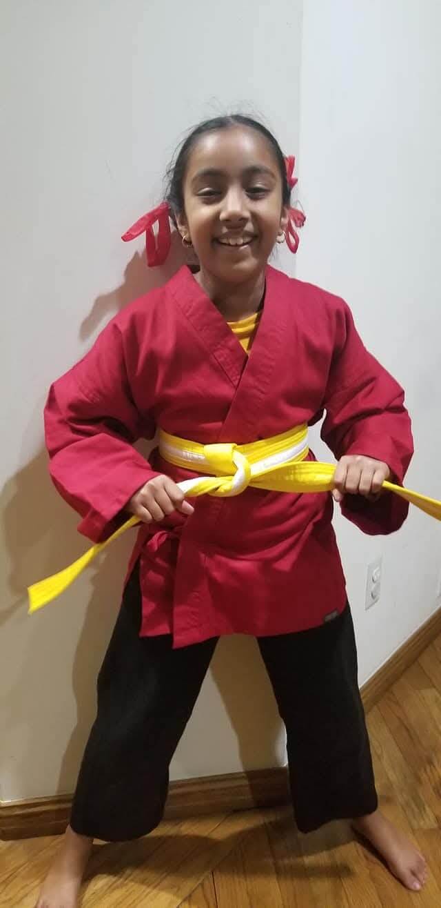 Nishi as a Yellow Belt