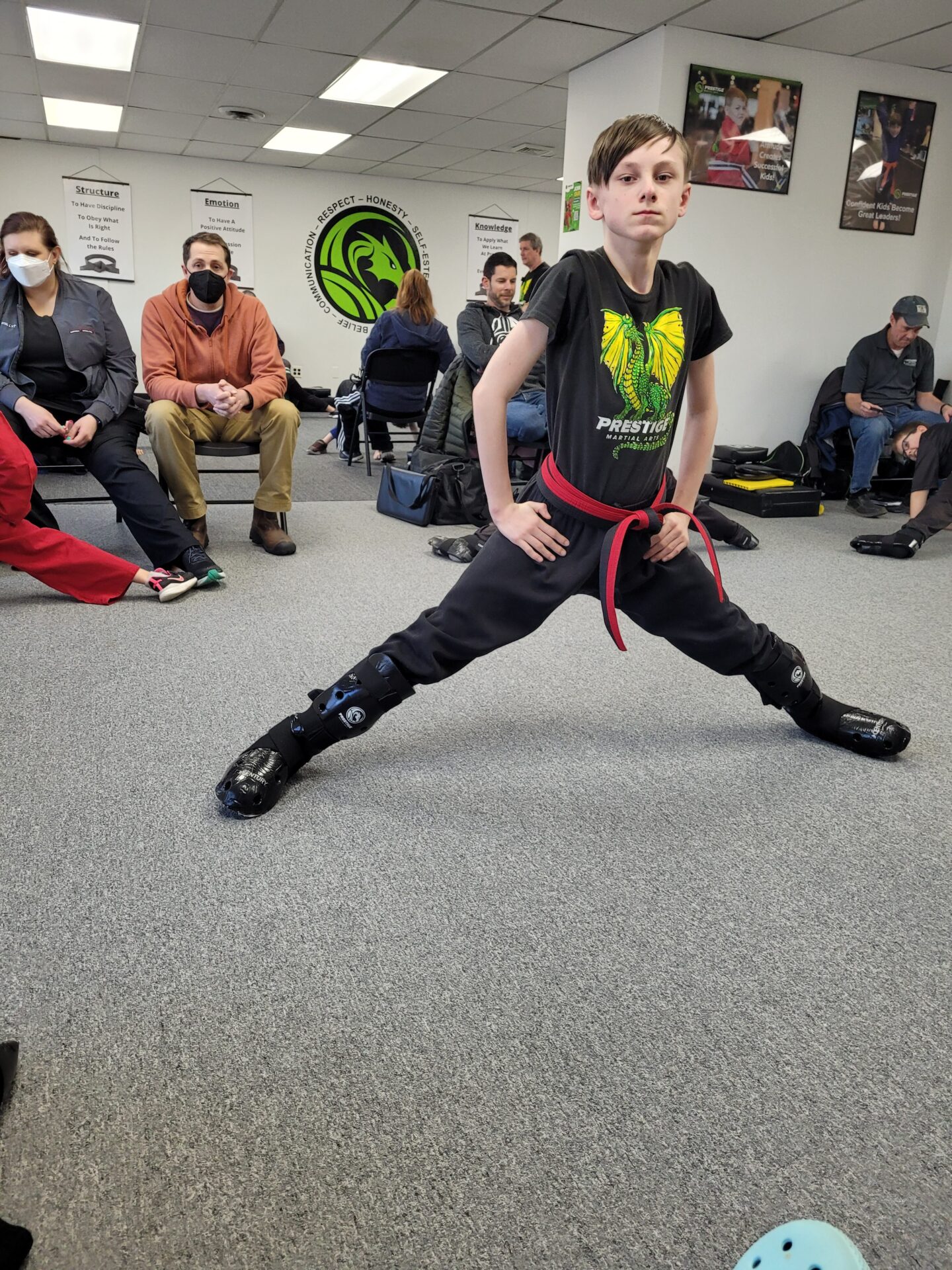 Kaden as a Candidate Belt showing his progress